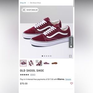 Maroon “old school” vans.